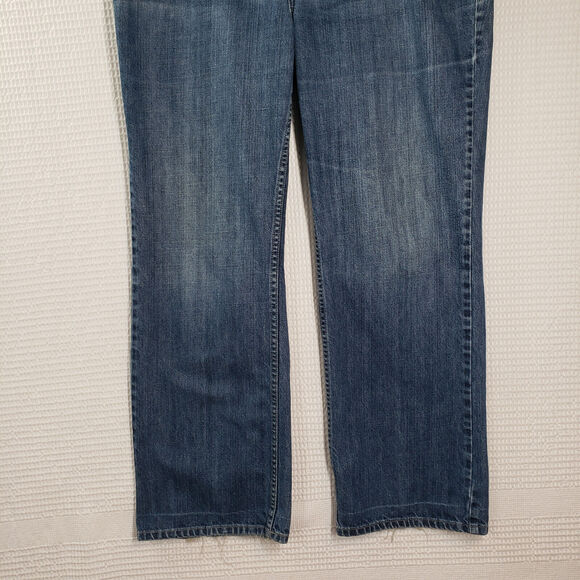 L.L. Bean Jeans Womens 16 Regular Blue Denim Straight Leg Cotton Dark Wash - Picture 14 of 16